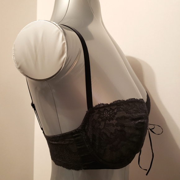 Nwt - Calvin Klein Women's Underline Lace Balconette Black Bra 34D. - Picture 6 of 12